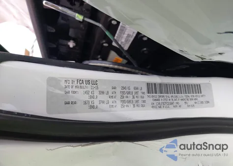 2015 Jeep Grand Cherokee Limited z USA, uszkodzony, nr VIN 1C4RJFBG7FC216047